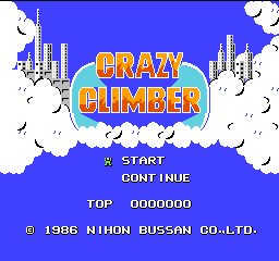 Crazy Climber (Japan) Title Screen